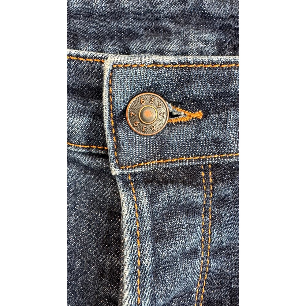 6397 Shorty Cropped Straight Leg Jeans Dark Rinse Wash Size 27 - Picture 3 of 11